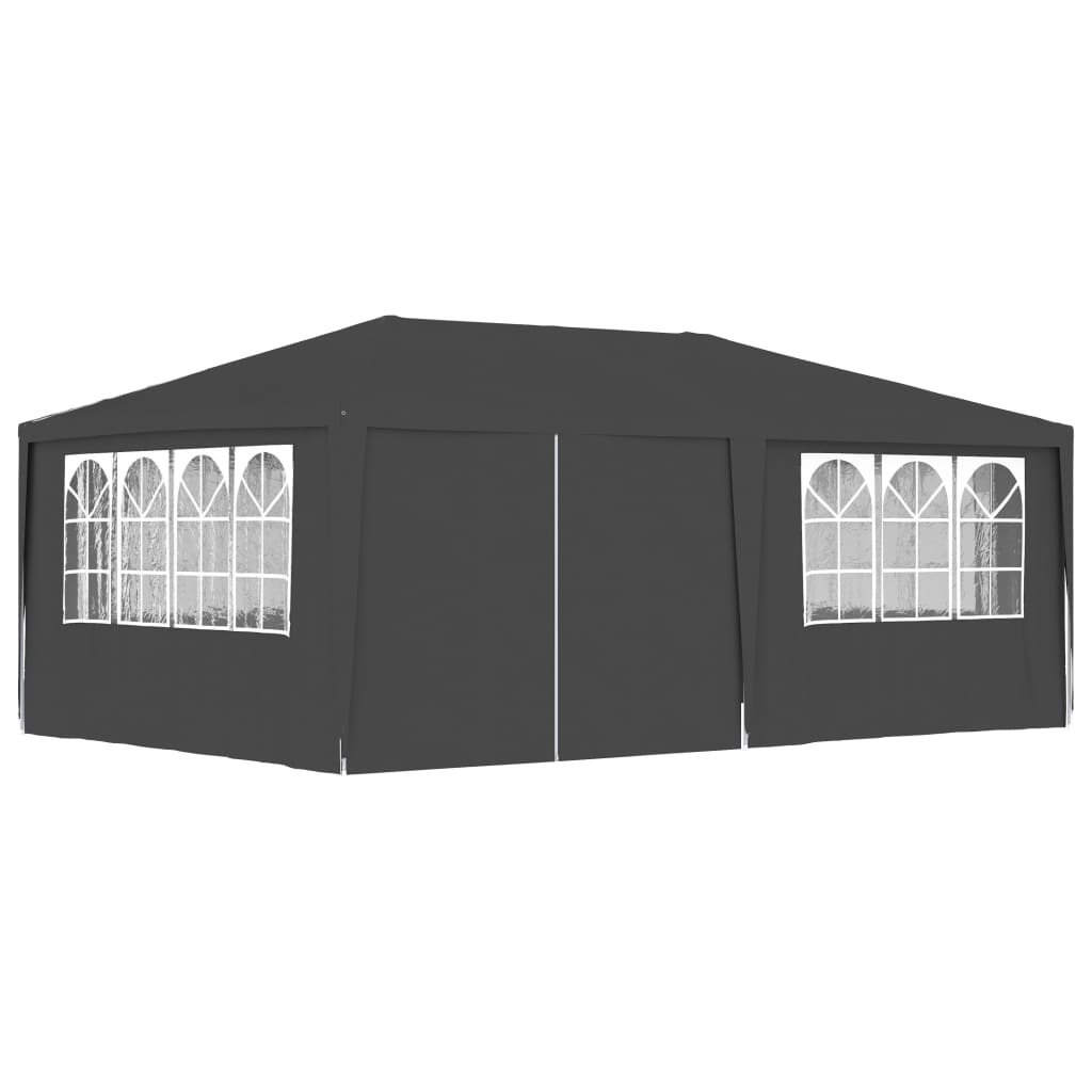 vidaXL خيمة حفلات احترافية بجدران جانبية 4×6 م أنثراسيت 90 جم/م²