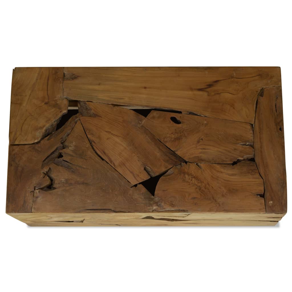 vidaXL طاولة قهوة 90×50×30 سم من خشب الساج الأصلي بني