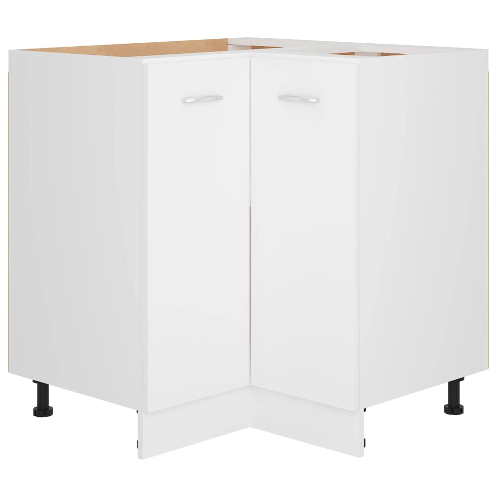 vidaXL Corner Bottom Cabinet White 75.5x75.5x80.5 cm Engineered Wood