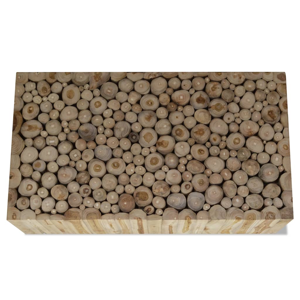 vidaXL طاولة قهوة خشب ساج أصلي 90×50×30 سم