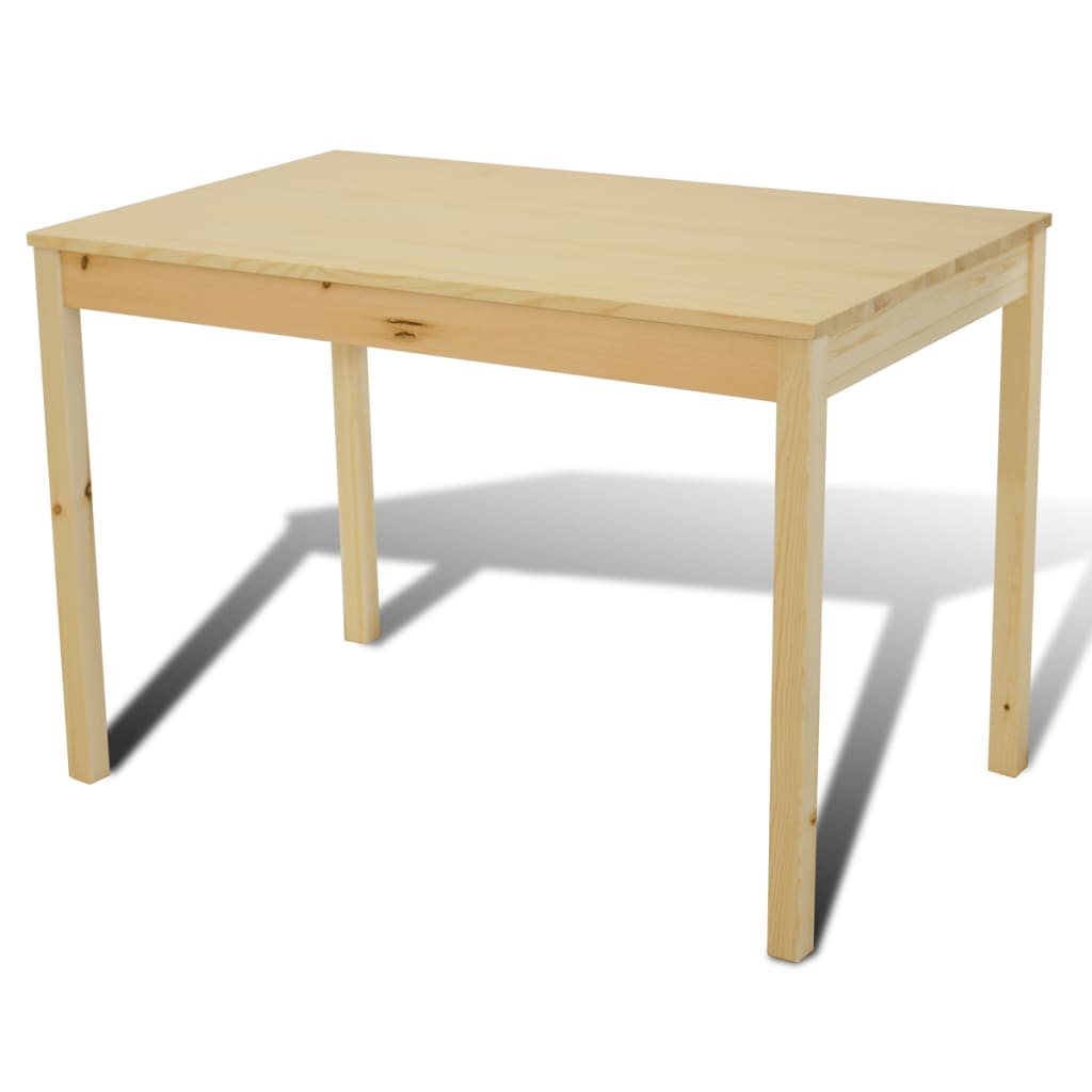 طاولة سفرة خشبية مع 4 كراسي لون طبيعي