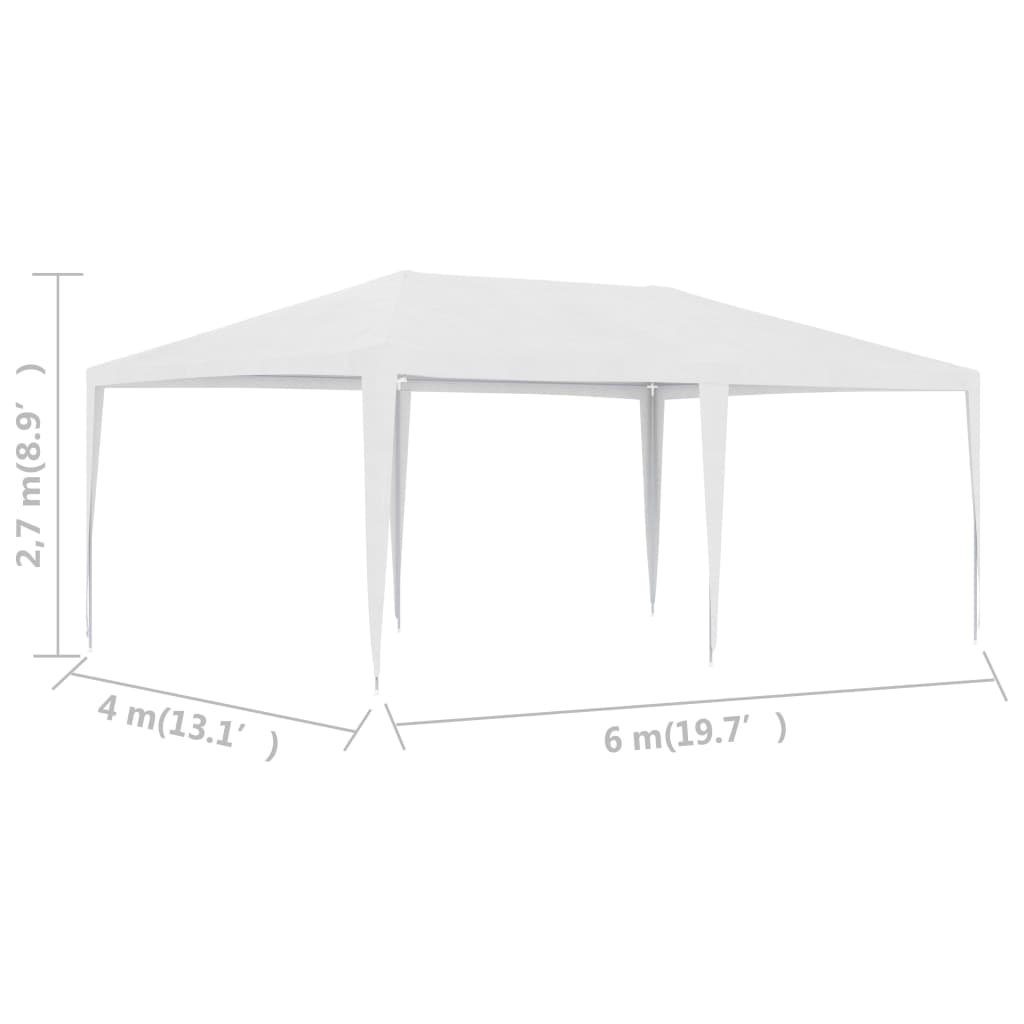 vidaXL خيمة حفلات 4×6 م أبيض