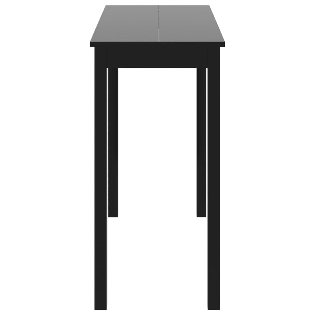 vidaXL طاولة بار خشب MDF أسود 115×55×107 سم