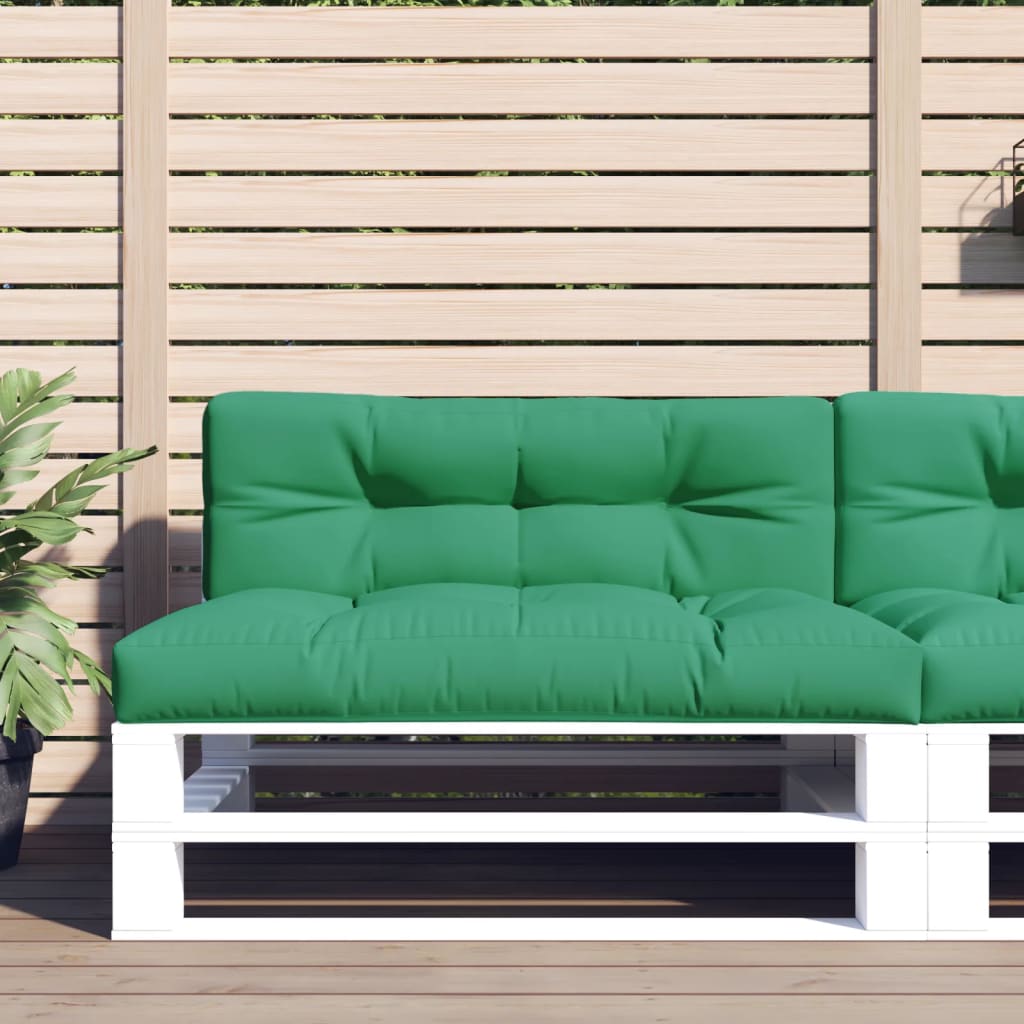 vidaXL وسادة أريكة طبليات أخضر 120×40×10 سم