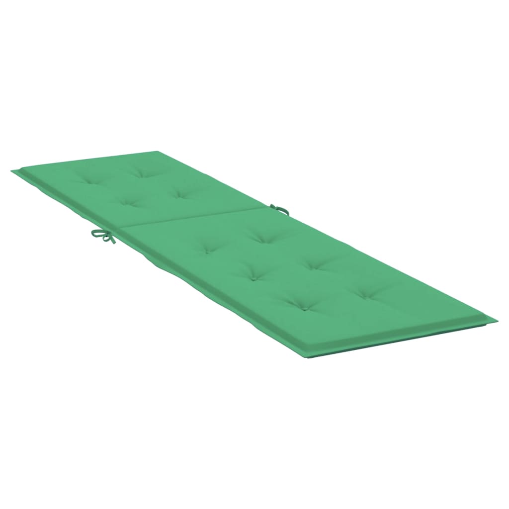 vidaXL وسادة كرسي شاطئ أخضر (75 + 105)3x50x سم
