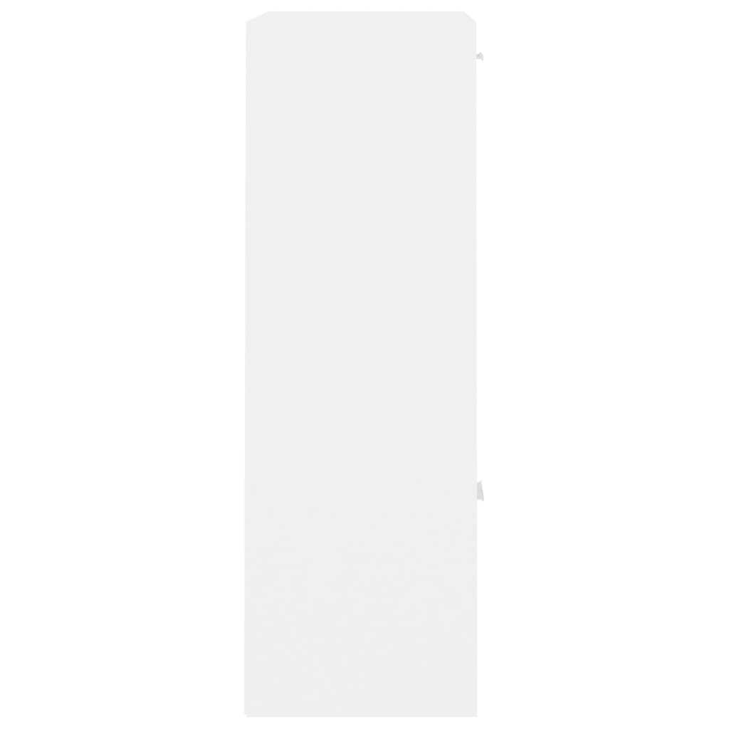 vidaXL خزانة تخزين أبيض 60×29.5×90 سم خشب مضغوط