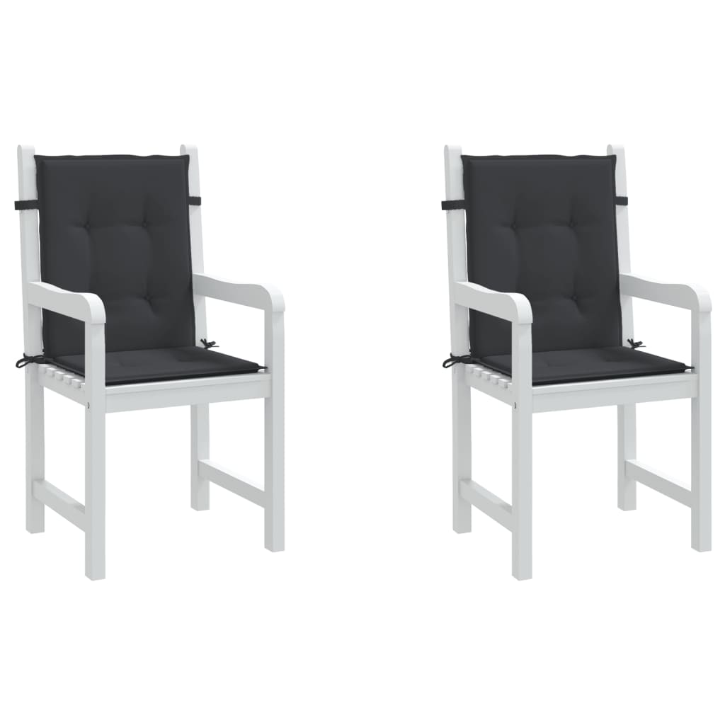 vidaXL وسائد كرسي حديقة 2 ق أسود 100×50×3 سم