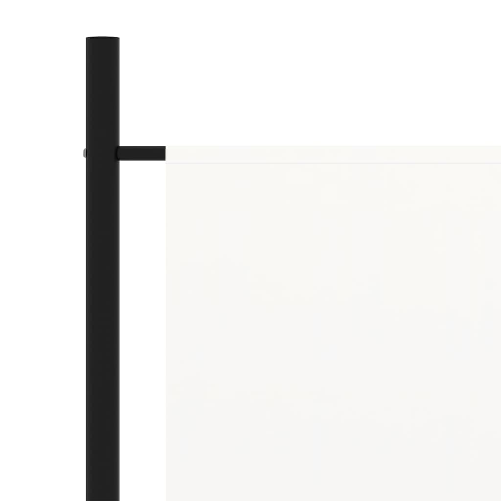 vidaXL مقسم غرفة 3-ألواح أبيض 260×180 سم قماش