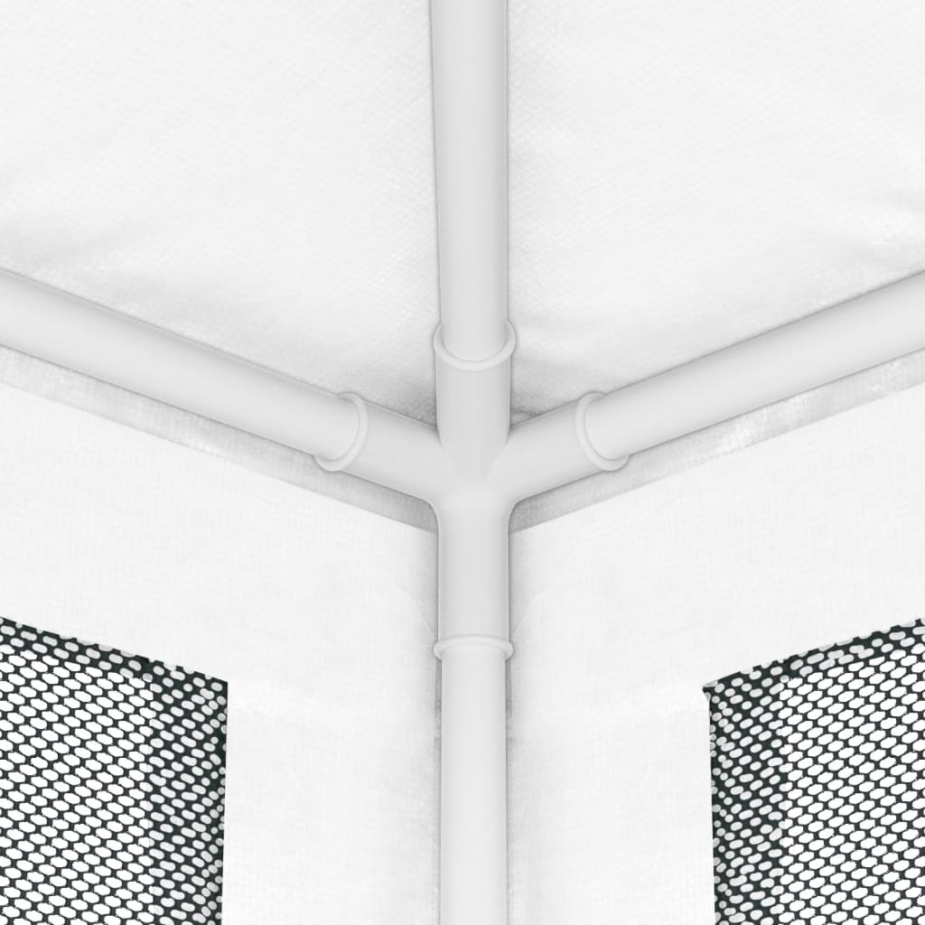 vidaXL خيمة حفلات مع 4 جدران جانبية شبكية 4×4 م أبيض