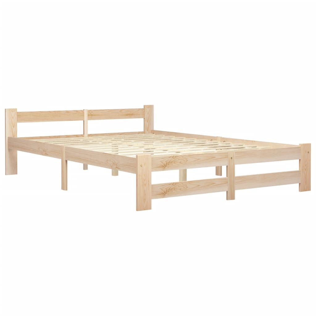 vidaXL إطار سرير خشب صنوبر صلب 180×200 سم