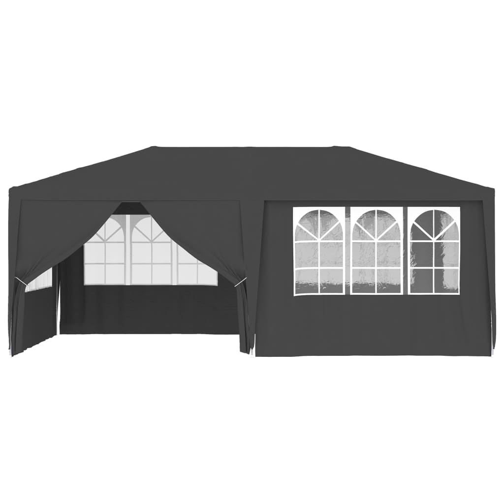 vidaXL خيمة حفلات احترافية بجدران جانبية 4×6 م أنثراسيت 90 جم/م²