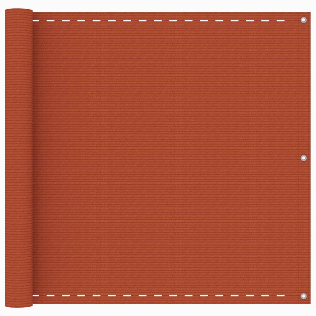 vidaXL ساتر شرفة برتقالي 90×500 سم HDPE
