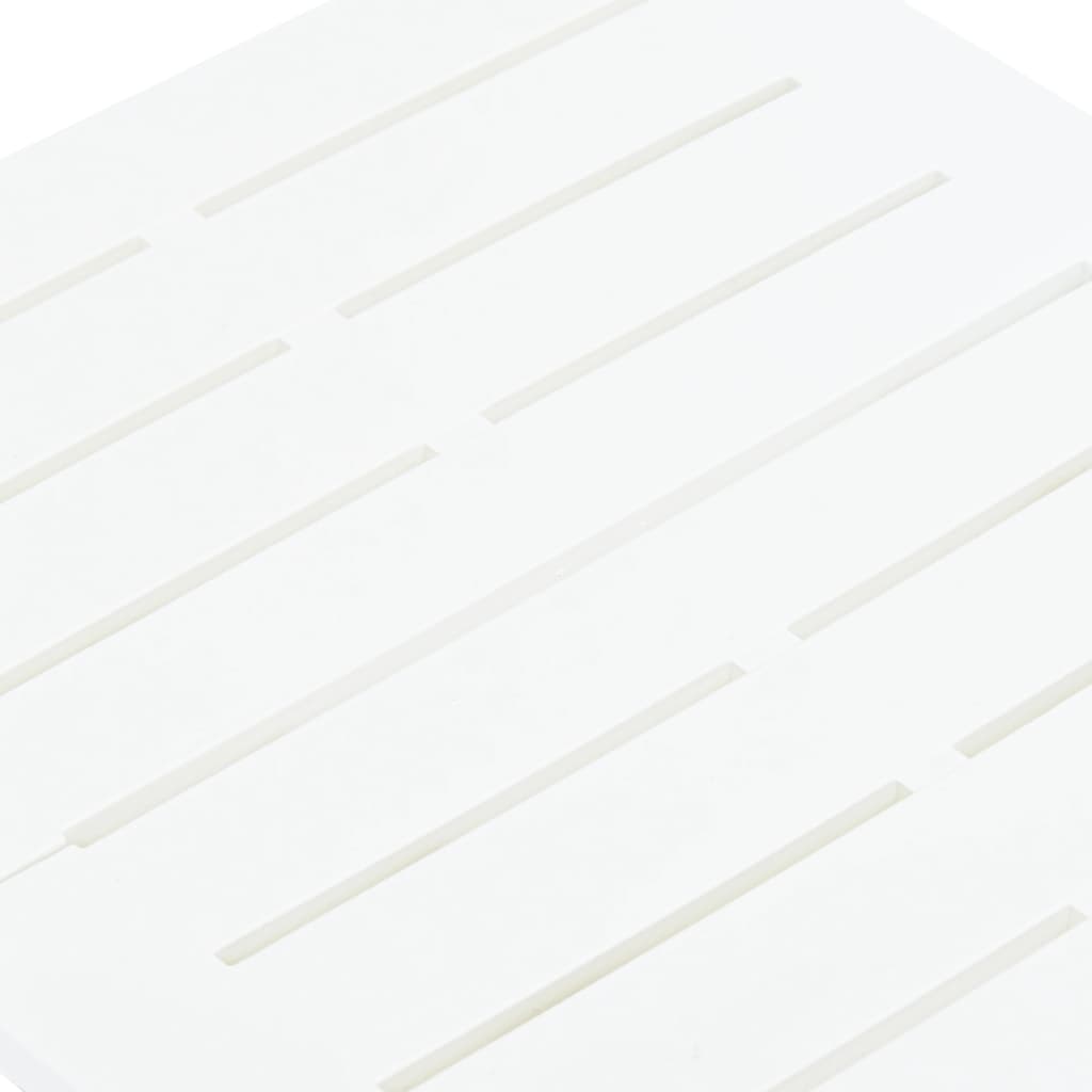 vidaXL طاولة حديقة قابلة للطي أبيض 45×43×50 سم بلاستيك
