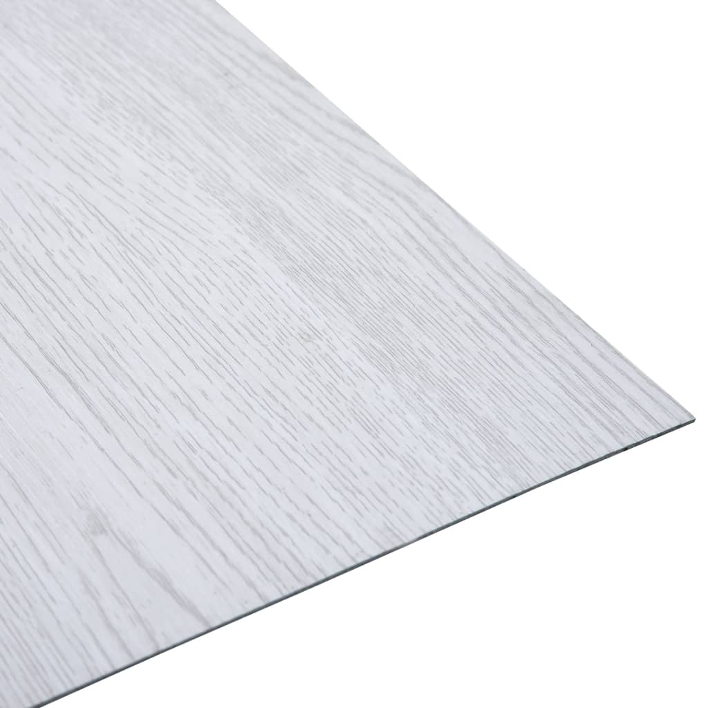 vidaXL ألواح أرضيات PVC ذاتية اللصق 5.11 م² أبيض