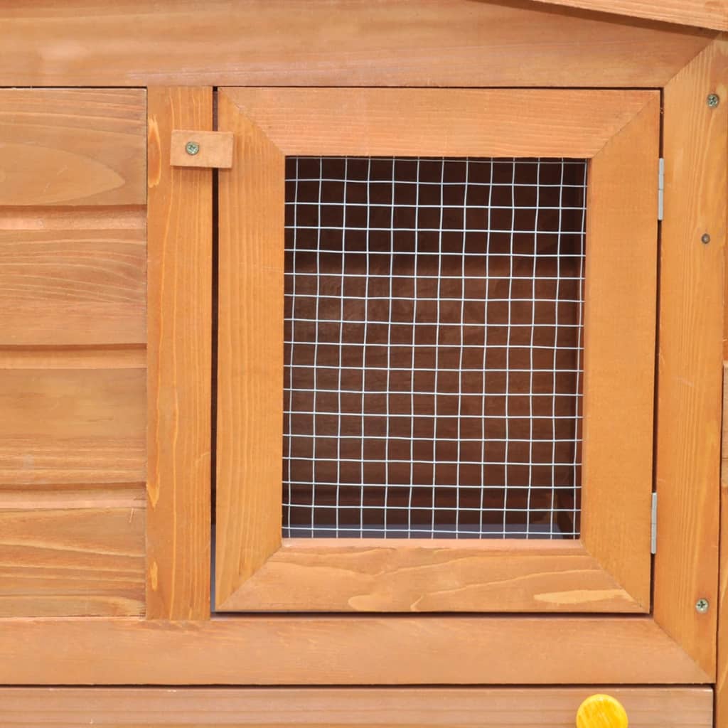 vidaXL قفص أرانب كبير منزل الحيوانات الصغيرة قفص الحيوانات الأليفة مع أسقف خشب