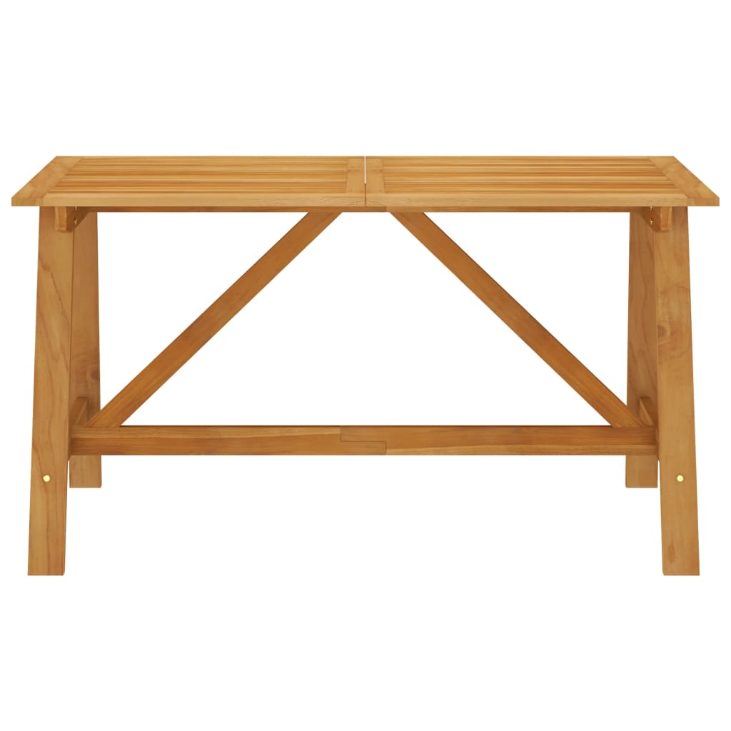 vidaXL طاولة سفرة حديقة 140×70×73.5 سم خشب أكاسيا صلب
