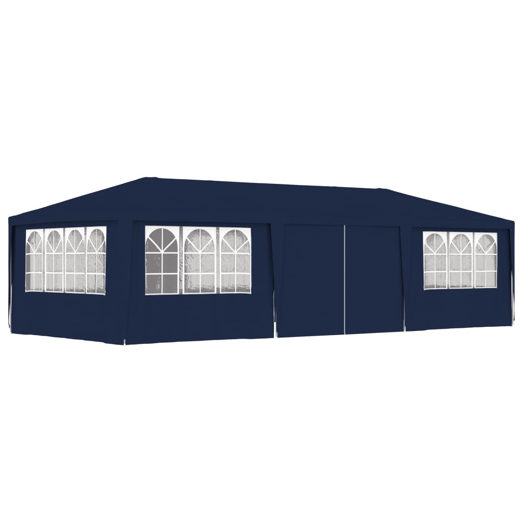 vidaXL خيمة حفلات احترافية بجدران جانبية 4×9 م أزرق 90 جم/م²