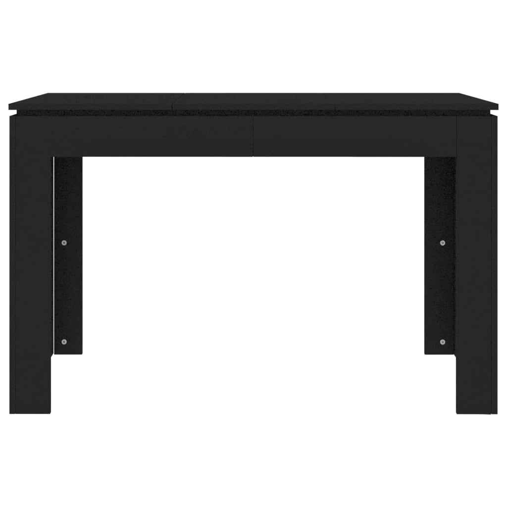 vidaXL طاولة طعام أسود 120×60×76 سم خشب حبيبي