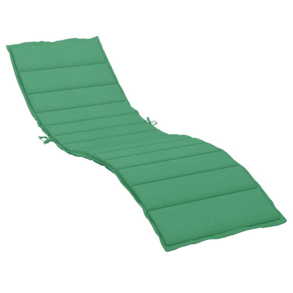 vidaXL وسادة كرسي تشمس أخضر 200×60×3 سم قماش