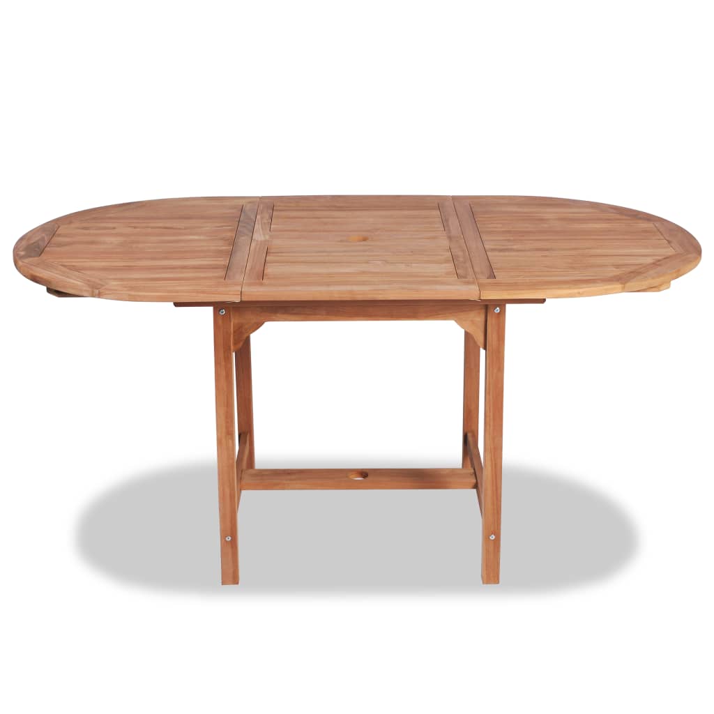 vidaXL طاولة حديقة قابلة للمد (110-160)×80×75 سم خشب ساج