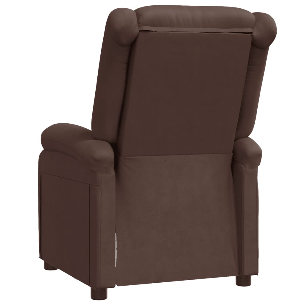 vidaXL كرسي قابل للإمالة جلد صناعي بني