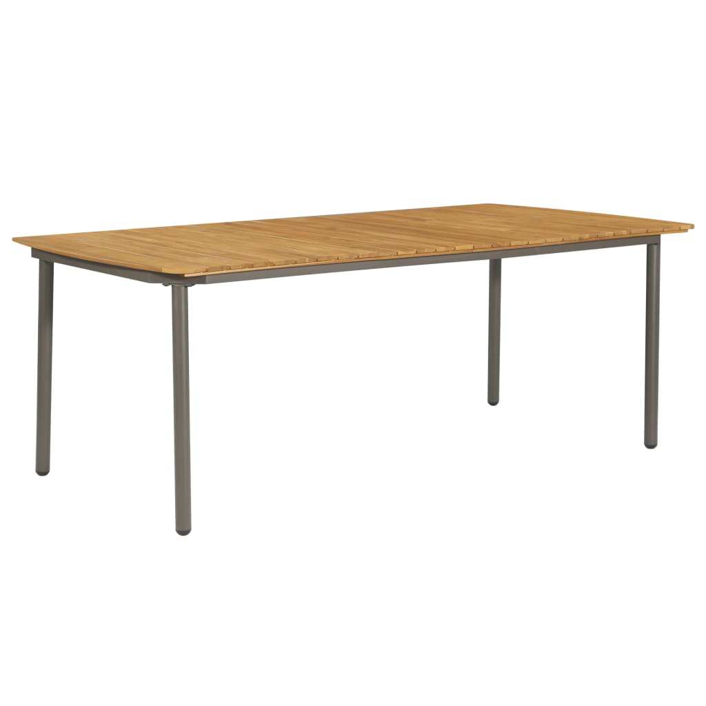 vidaXL طاولة حديقة 200×100×72 سم خشب أكاسيا صلب وفولاذ