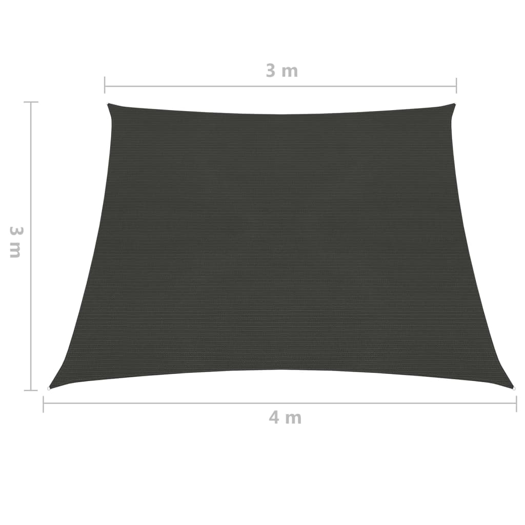 vidaXL مظلة شراعية 160 جم/م² أنثراسيت 4/3×3 م HDPE