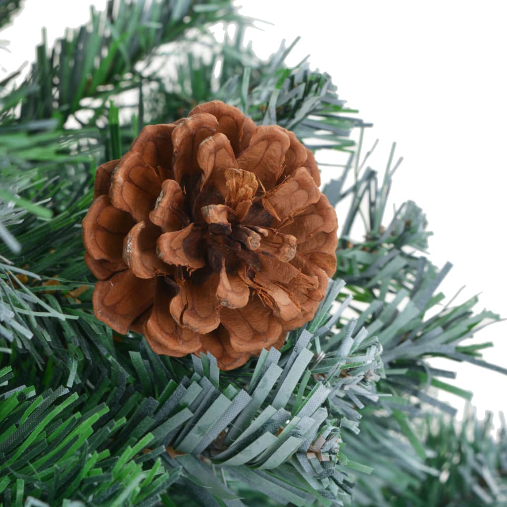 vidaXL شجرة كريسماس مكسوة بالثلج مع أكواز صنوبر 150 سم