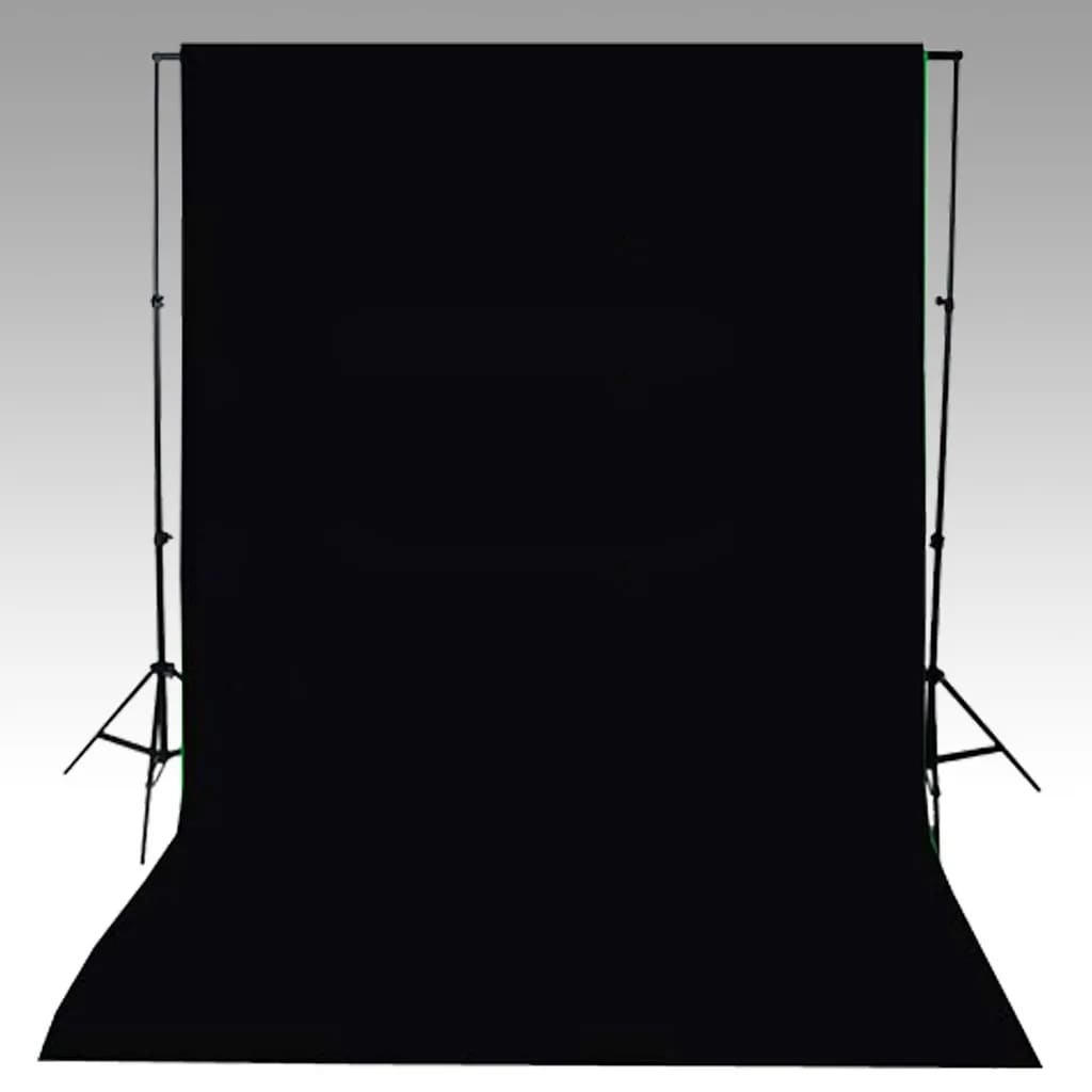vidaXL ستارة خلفية التصوير قطن أسود 600×300 سم