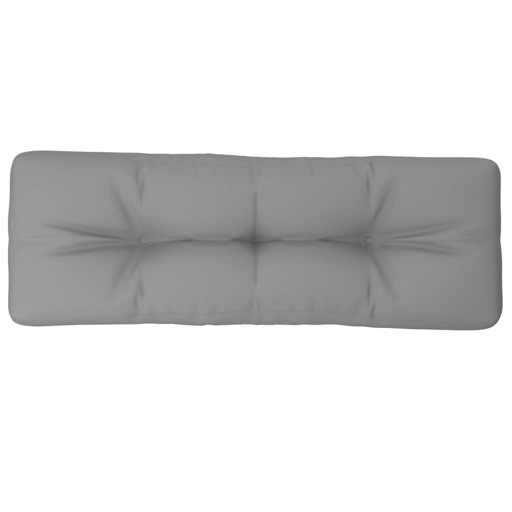 vidaXL وسادة أريكة طبليات رمادي 120×40×10 سم