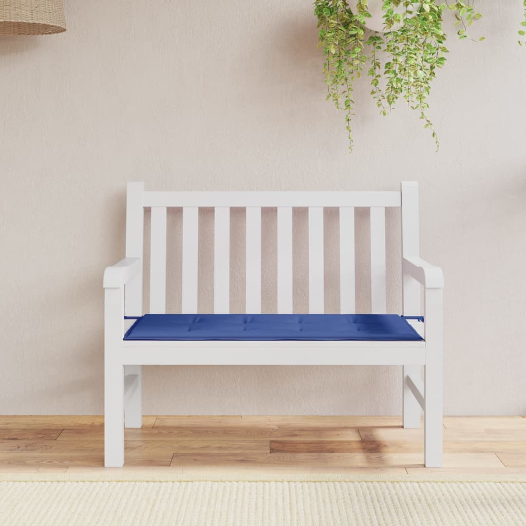 vidaXL وسادة مقعد حديقة أزرق ملكي 120×50×3 سم قماش