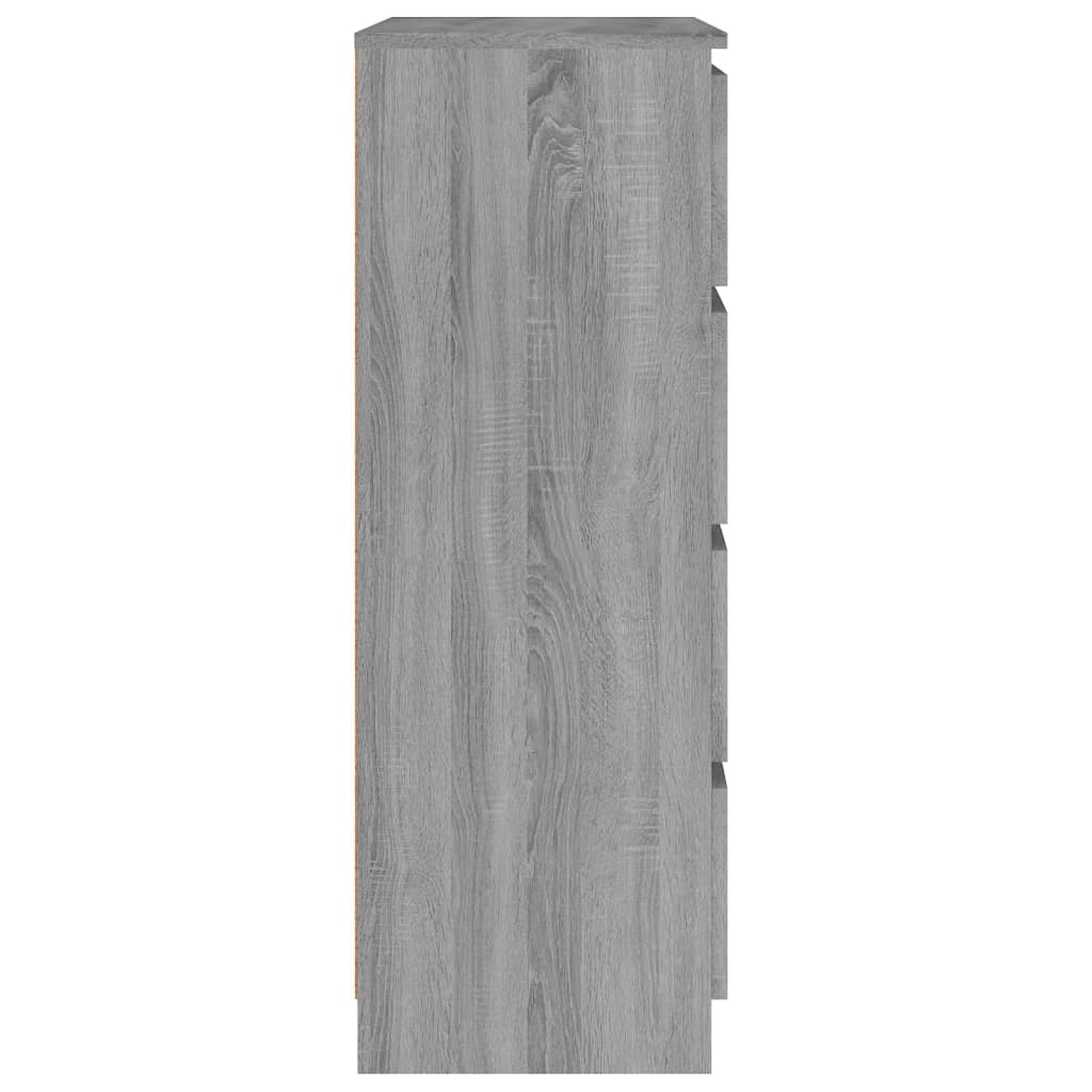 vidaXL خزانة جانبية سونوما رمادي 60×35×98.5 سم خشب صناعي