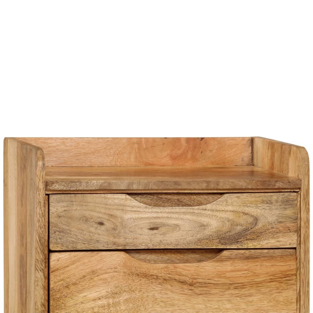 vidaXL خزانة جانب السرير خشب مانجو صلب 40×30×59.5 سم