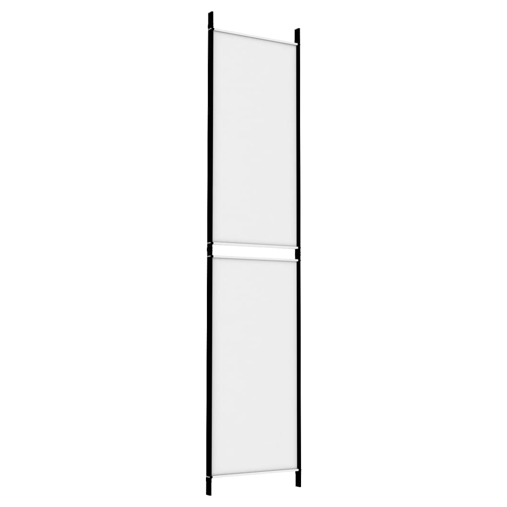 vidaXL مقسم غرفة 4-ألواح أبيض 150×220 سم قماش