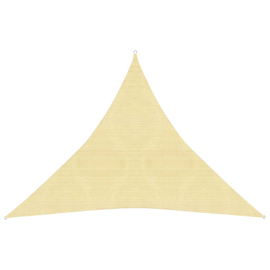 vidaXL مظلة شراعية HDPE مثلثة 3.6×3.6×3.6 م بيج