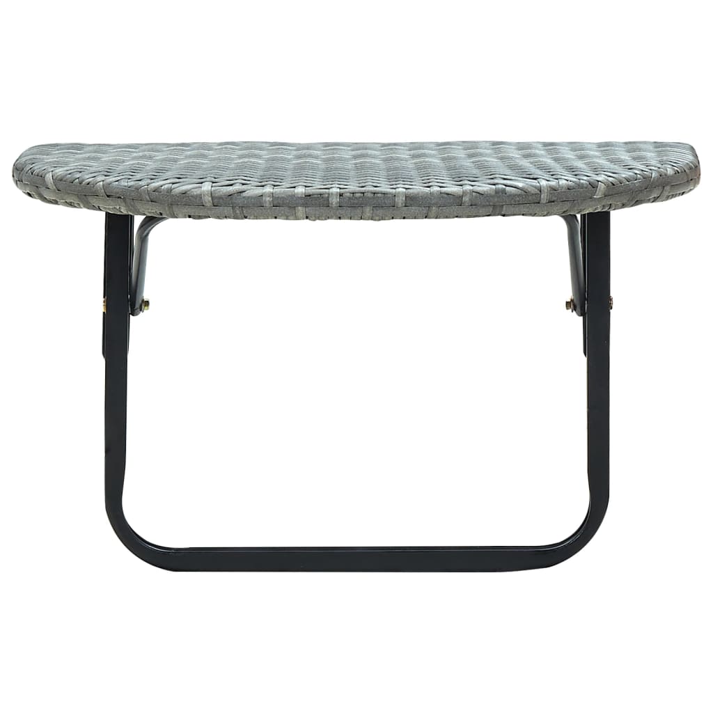vidaXL طاولة شرفة رمادي 60×60×40 سم بولي روطان
