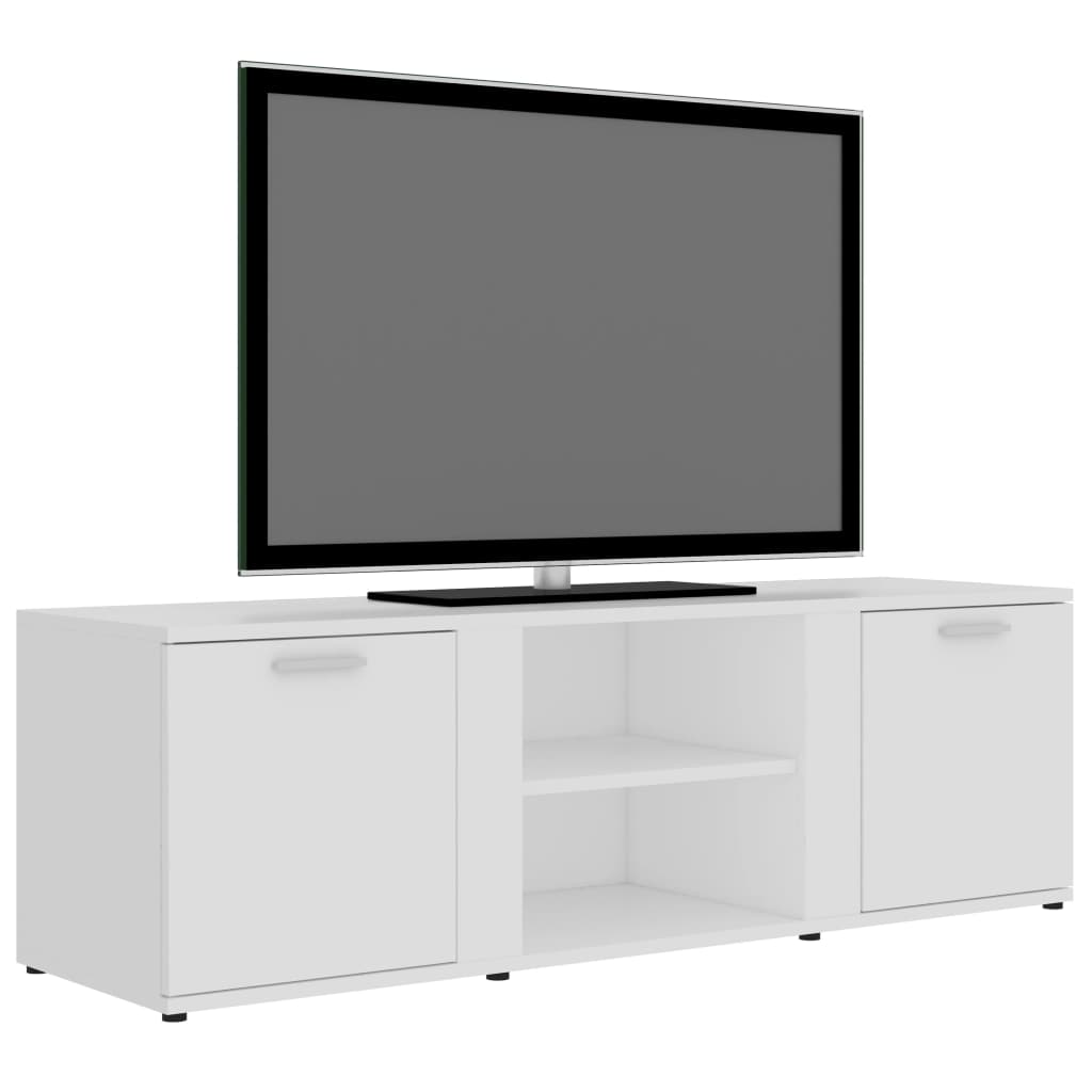 vidaXL خزانة تلفزيون أبيض 120×34×37 سم خشب حبيبي
