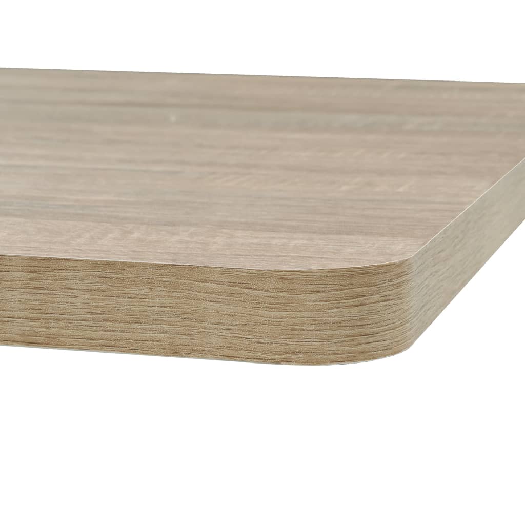 vidaXL طاولة بيسترو خشب MDF وفولاذ 80×80×75 سم لون البلوط