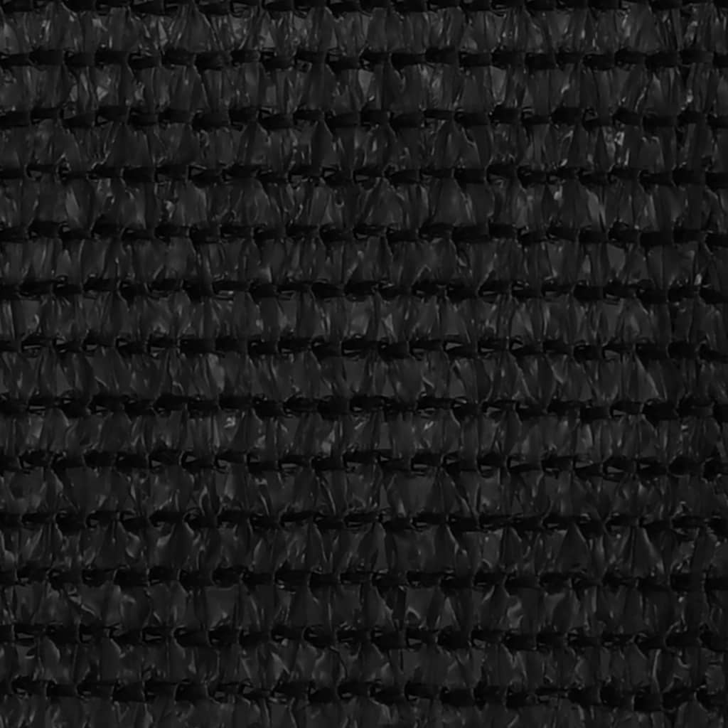 vidaXL ساتر شرفة أسود 120×400 سم HDPE