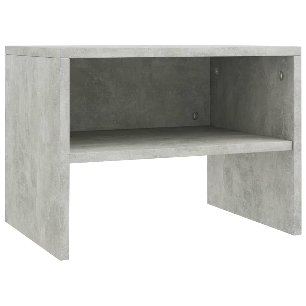 vidaXL 800072 vidaXL Bedside Cabinets 2 pcs Concrete Grey 40x30x30 cm Chipboard