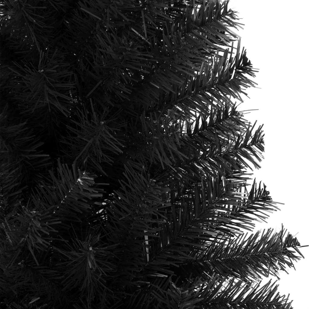 vidaXL شجرة كريسماس صناعية مع حامل أسود 210 سم PVC