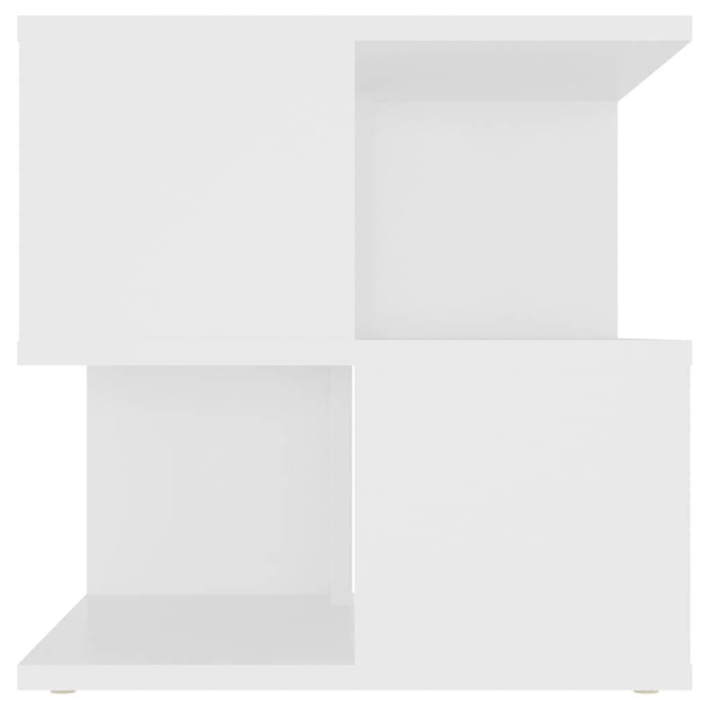 vidaXL طاولة جانبية أبيض 40×40×40 سم خشب صناعي