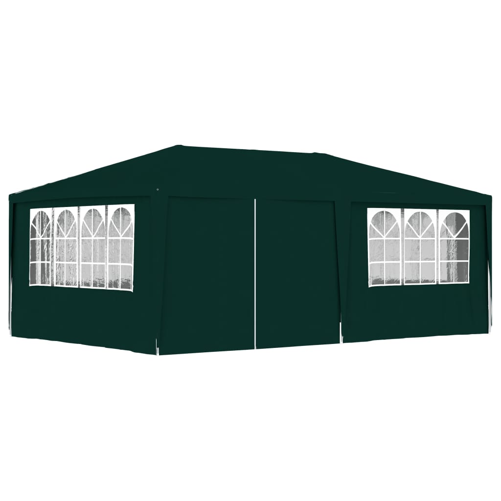 vidaXL خيمة حفلات احترافية بجدران جانبية 4×6 م أخضر90 جم/م²