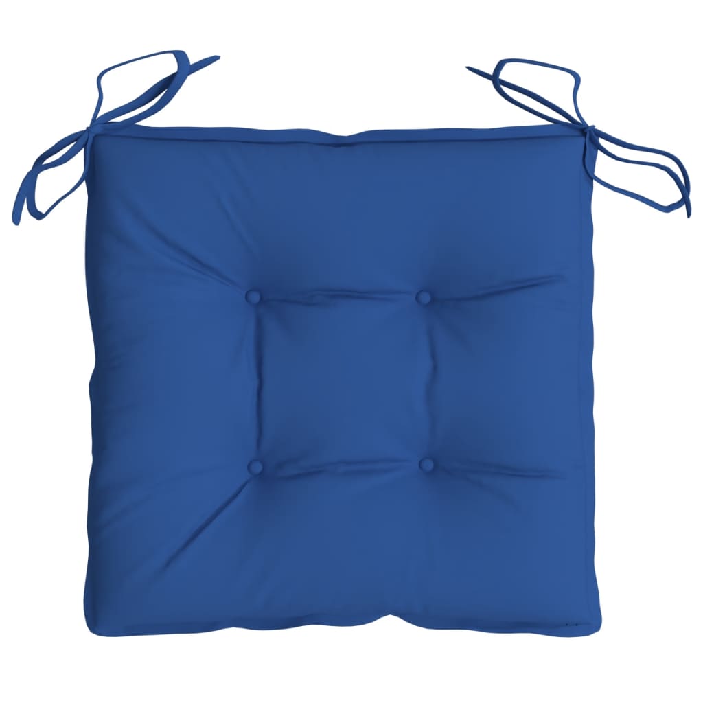vidaXL وسائد كرسي 6 ق أزرق 50×50×7 سم قماش