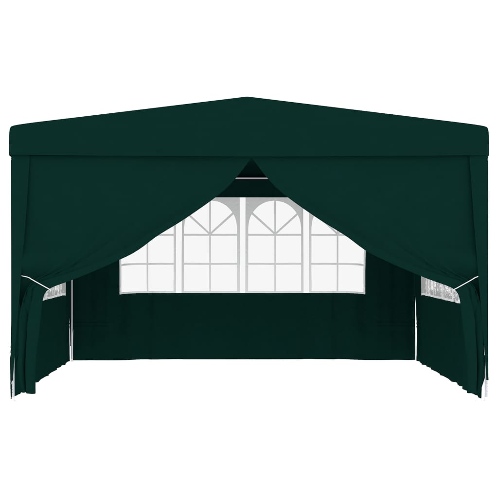 vidaXL خيمة حفلات احترافية بجدران جانبية 4×4 م أخضر 90 جم/م²