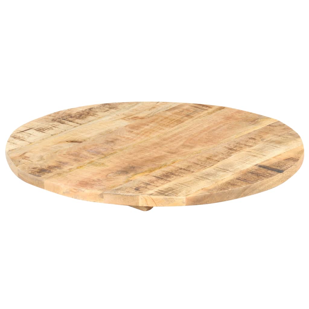 vidaXL سطح طاولة دائري خشب مانجو صلب دائري 25-27 مم 40 سم