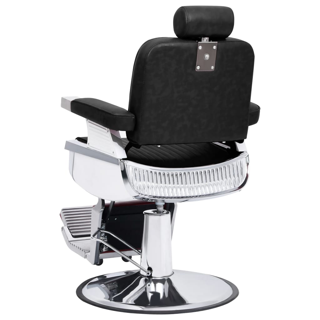 vidaXL كرسي حلاقة أسود 116x69x68 سم جلد صناعي