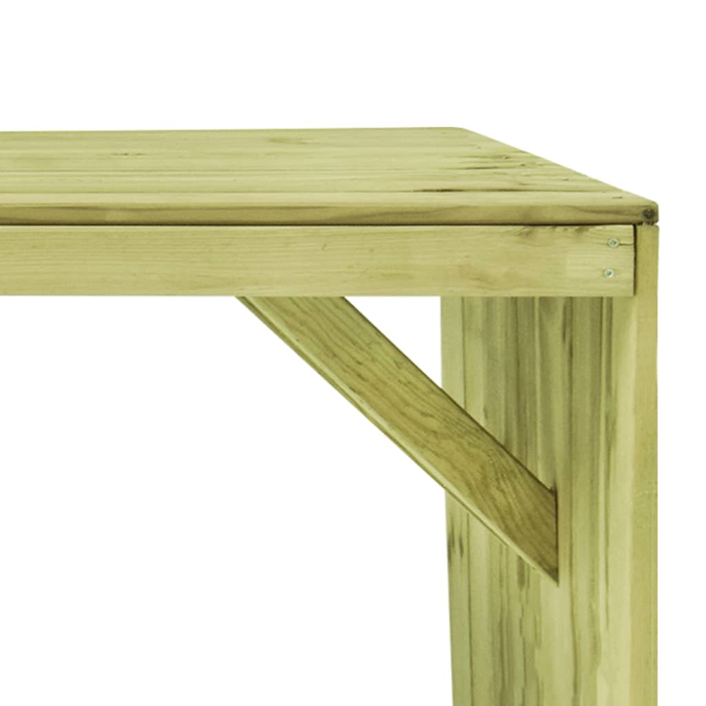 vidaXL طاولة حديقة 220×101.5×80 سم خشب صنوبر مشرَّب