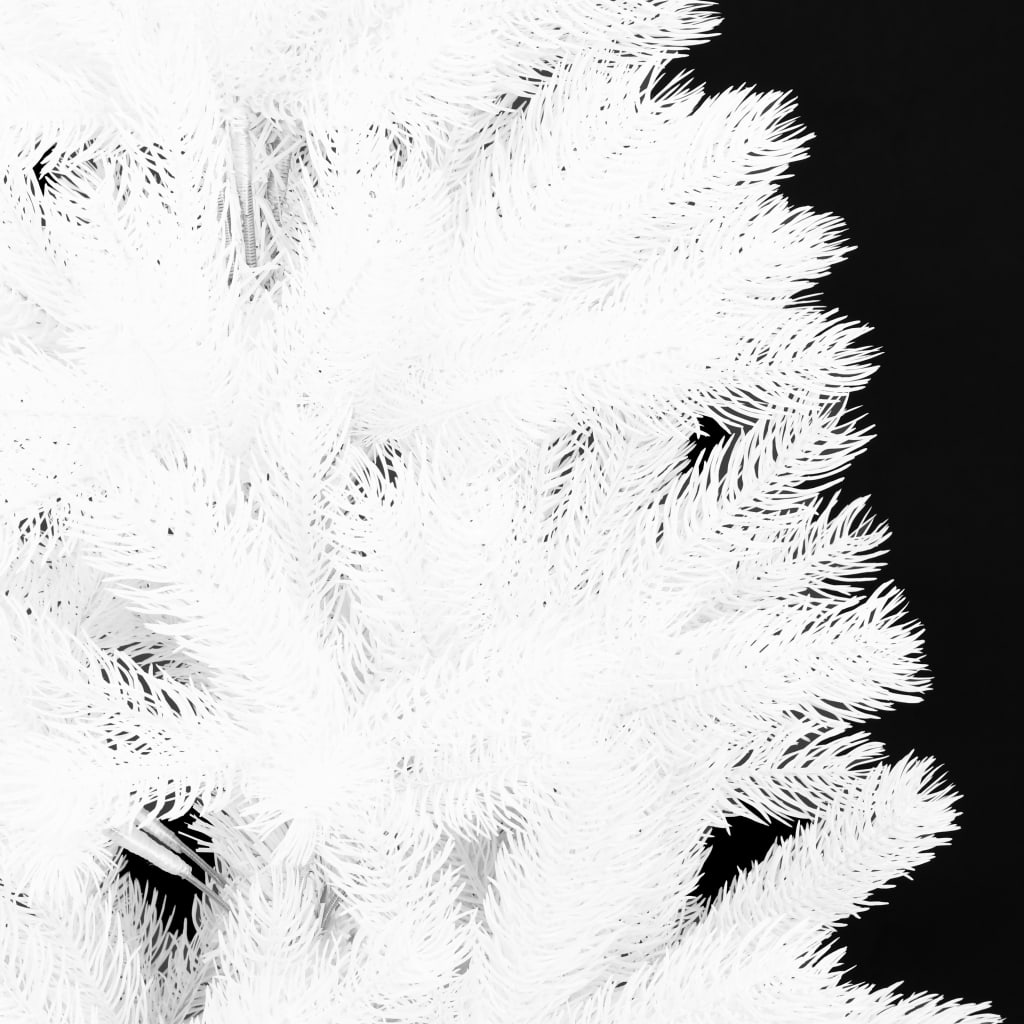 vidaXL شجرة عيد ميلاد صناعية أوراق إبرية شبه حقيقية أبيض 180 سم