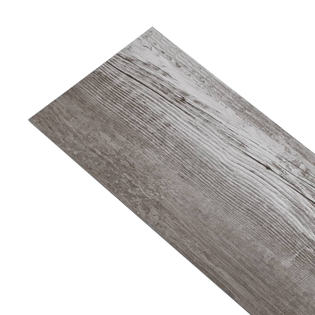 vidaXL ألواح أرضيات PVC ذاتية اللصق 5.02 م² 2 ملم خشب بني غير لامع